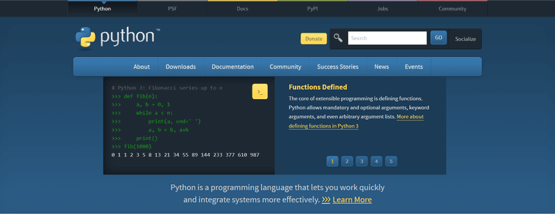 (Photo from www.python.org)