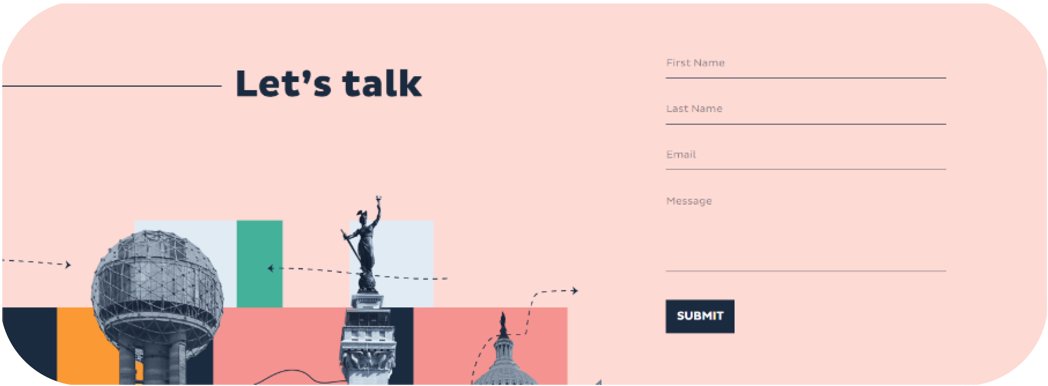 Vox BI responsive form and page sections