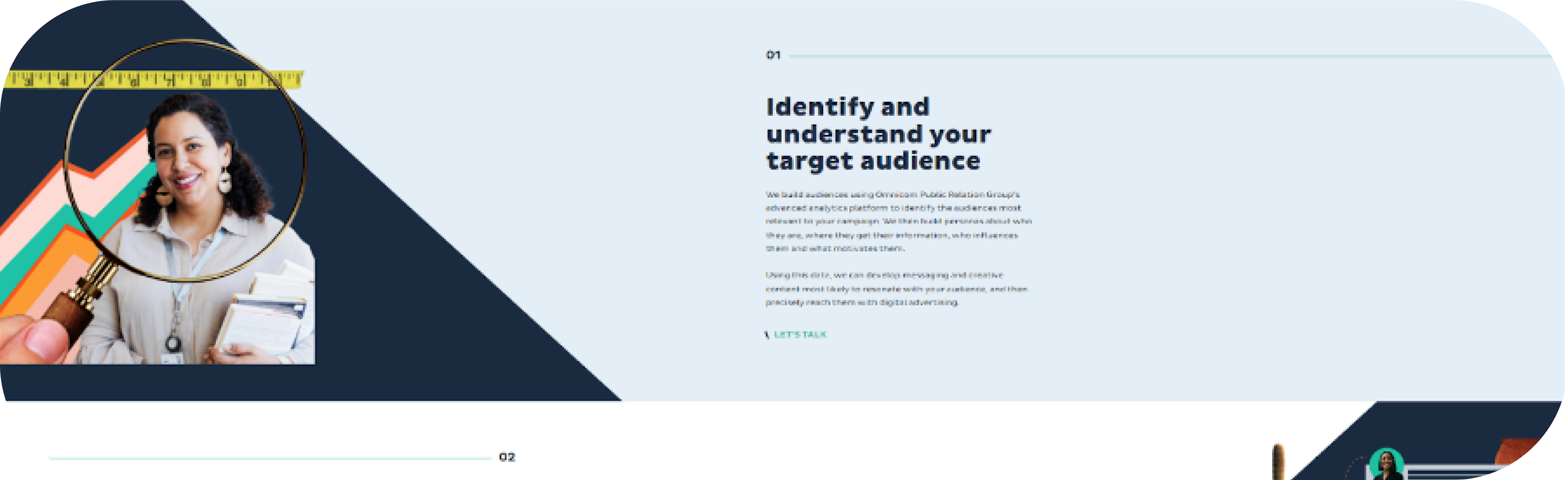 Vox BI home page sections and layout