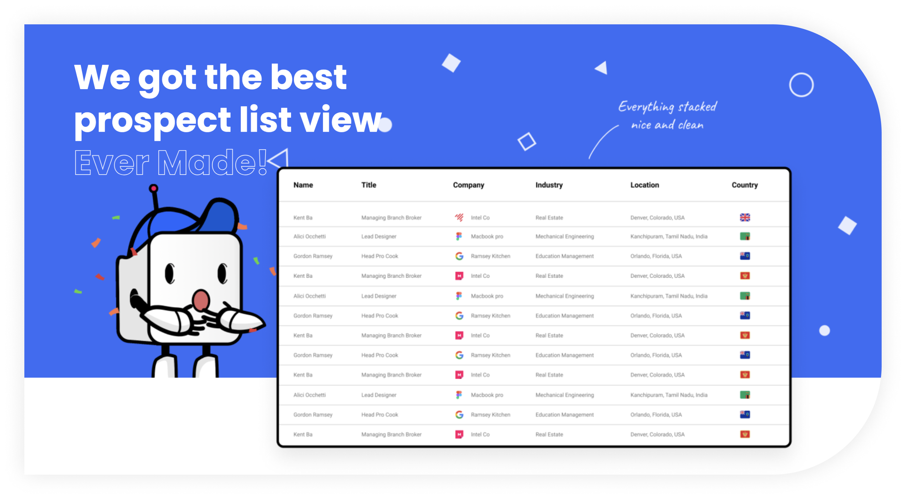 OneMoreLead prospect search and filters