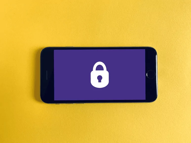 security symbol on phone