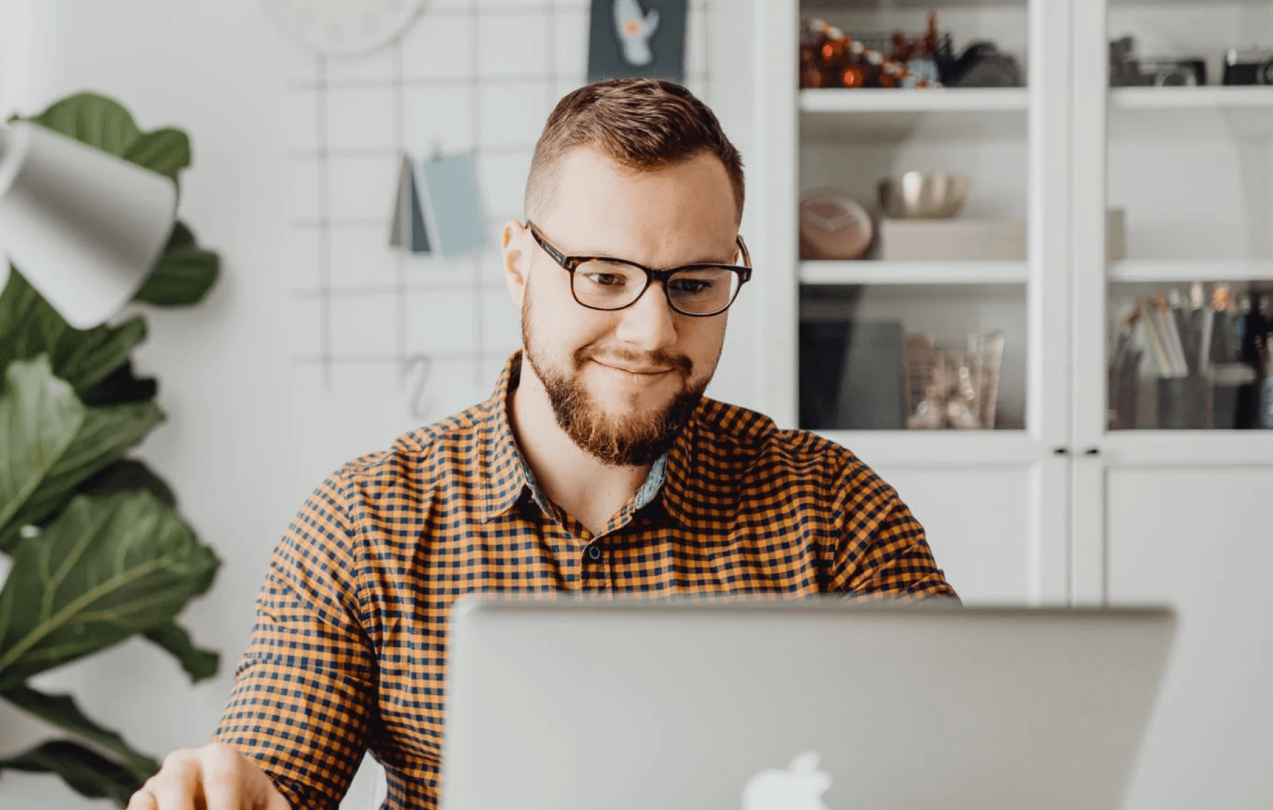 person working on laptop